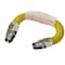 Flextron Gas Line Hose 1/2'' O.D.x18'' Len 1/2" MIP Fittings Yellow Coated Stainless Steel Flexible Connector FTGC-YC38-18A - alternate 1